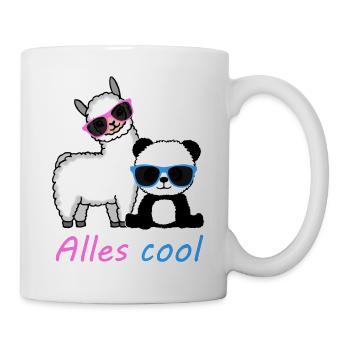 Panda Lama Funny Gift Ladies Men Children - Mug - white - Right