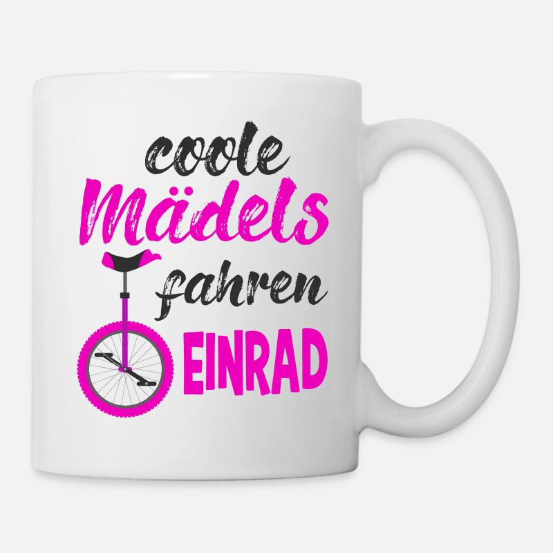 Einrad Mädchen - Tasse - Weiß