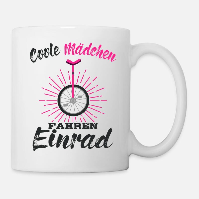 Einrad Mädchen - Tasse - Weiß