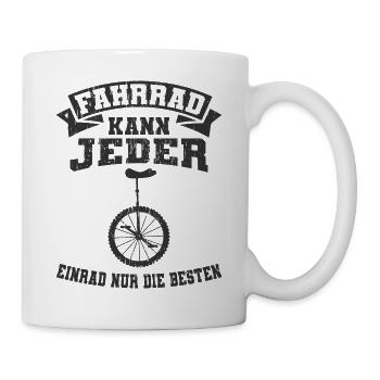 Einrad - Tasse - Weiß - Rechts