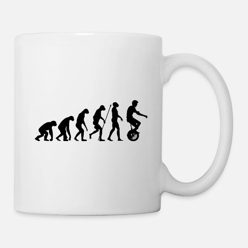Einrad Evolution - Tasse - Weiß