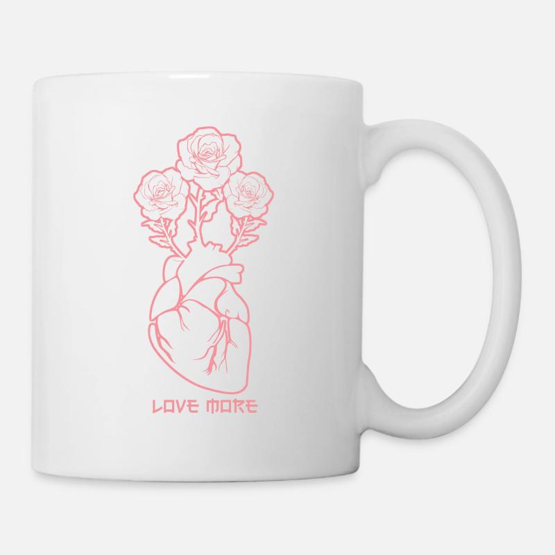 aimer plus - Mug blanc - blanc