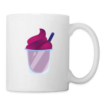 Slush Eis rotes Slush mit Strohhalm - Tasse - Weiß - Rechts