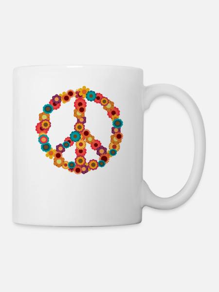 Peace - Tasse - Weiß