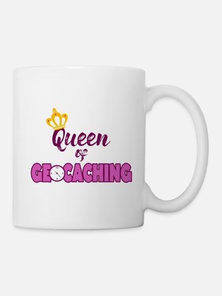 Geocaching Queen - Tasse - Weiß