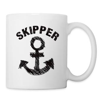 Boot Skipper Motorboot Kapitän Regatta Segler - Tasse - Weiß - Rechts