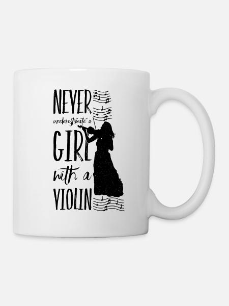 Geige Violine Geigenspieler Sprüche Mädchen - Tasse - Weiß