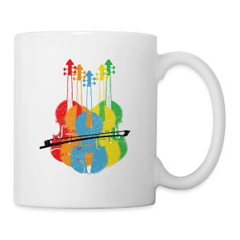 Violon violon violon joueur coloré - Mug blanc - blanc - Droite