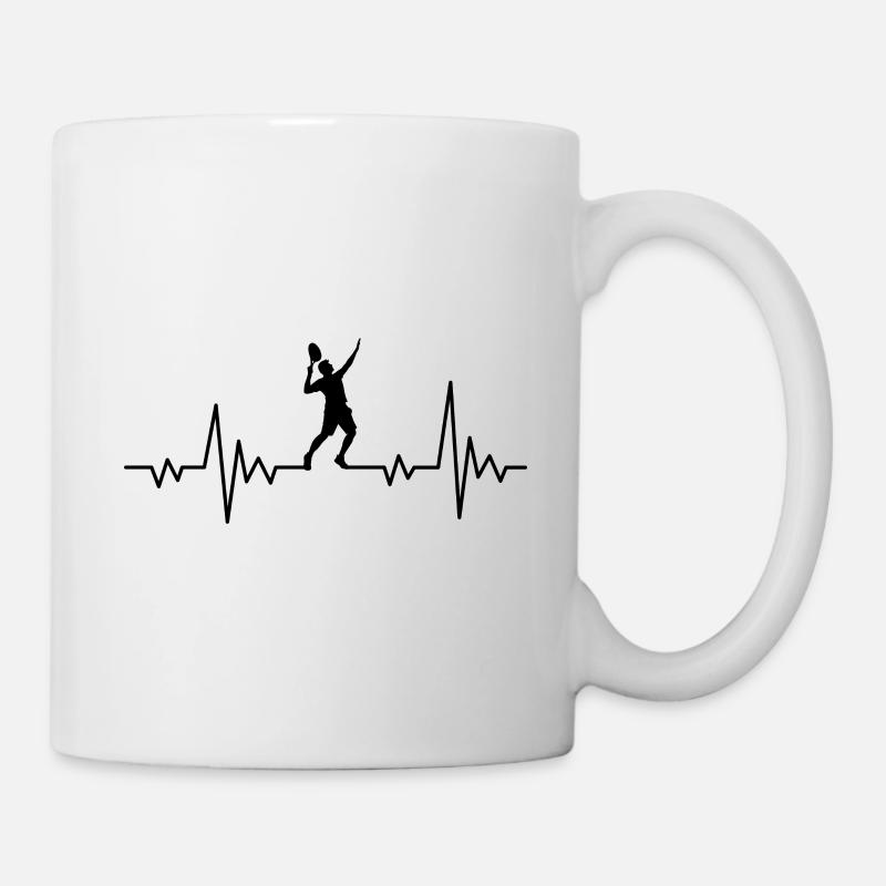 Battement de coeur de tennis - Mug blanc - blanc