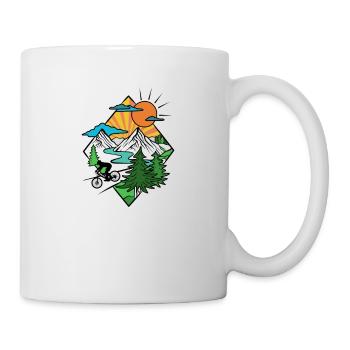 MTB Mountain Bike Enduro MTB Biker - Tasse - Weiß - Rechts