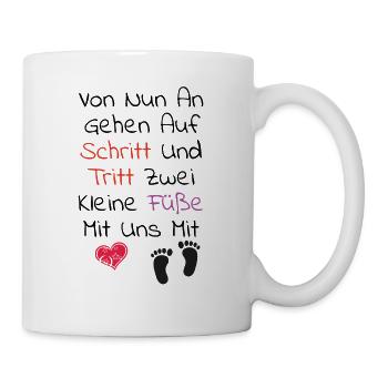 Baby Sprüche - Ich Bin Schwanger- Oma - Opa - Tasse - Weiß - Rechts