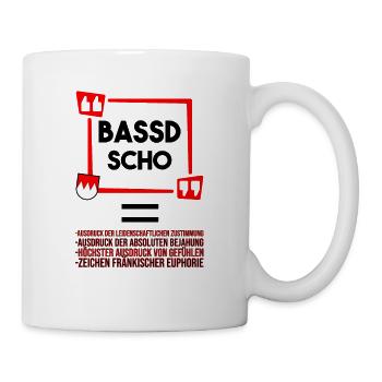 Franken Bassd Scho Erklärung - Tasse - Weiß - Rechts