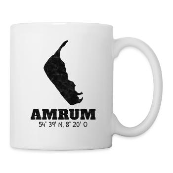 Amrum Nordsee Koordinaten - Tasse - Weiß - Rechts
