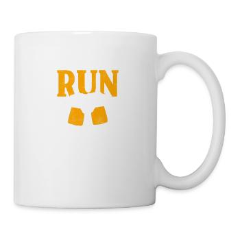 Funny marathon half marathon beer sayings shirt - Mug - white - Right