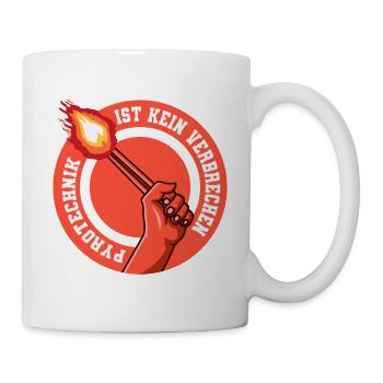 Pyrotechnik ist kein Verbrechen - Tasse - Weiß - Rechts