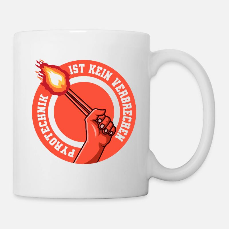 Pyrotechnik ist kein Verbrechen - Tasse - Weiß