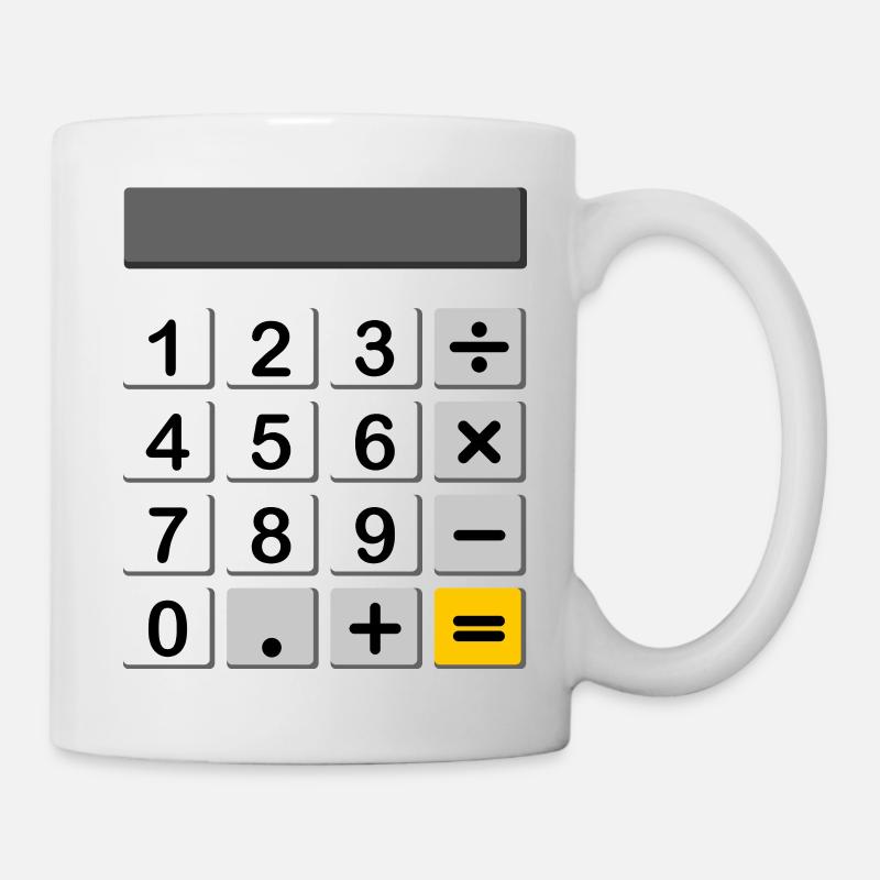 Calculator as a carnival & carnival costume - Mug - white