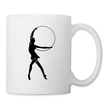 Rhythmische Sportgymnastik mit Reifen - Tasse - Weiß - Rechts