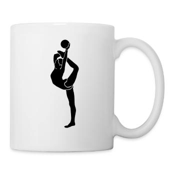 Rhythmische Sportgymnastik mit Ball - Tasse - Weiß - Rechts