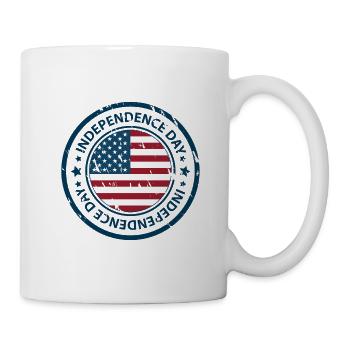 Amerika Flagge - Tasse - Weiß - Rechts