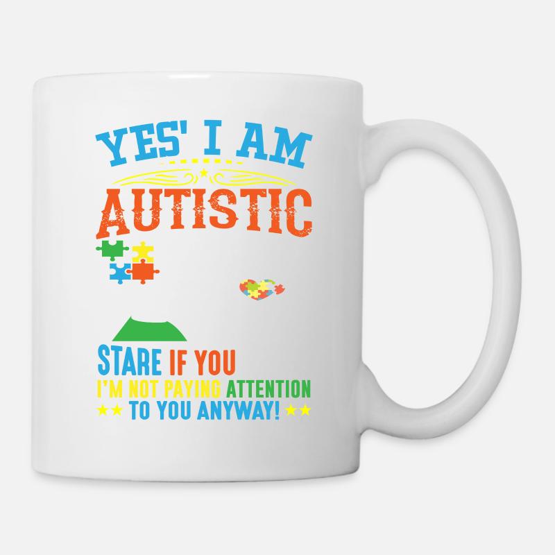 Oui, je suis autiste - Mug blanc - blanc