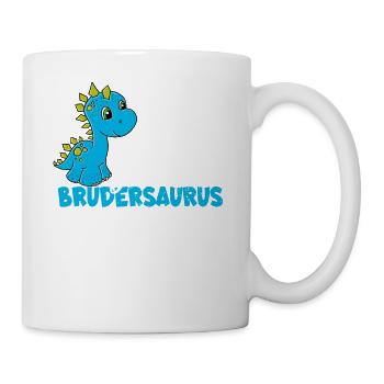Großer Bruder 2021 Dino Dinosaurier - Tasse - Weiß - Rechts