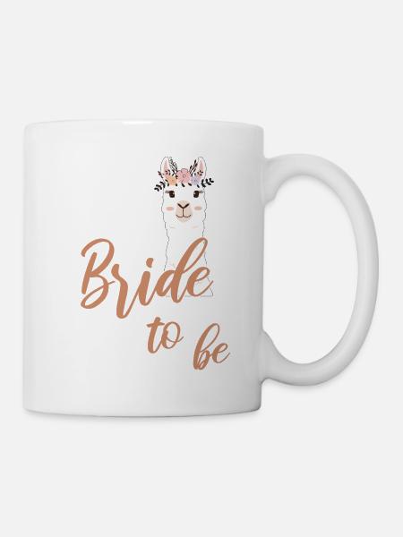 Bride to be Braut Alpaka Lama JGA Junggesellin - Tasse - Weiß