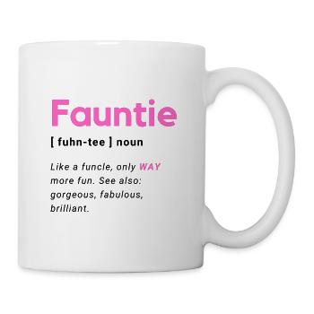 Fauntie aunt saying motif - Mug - white - Right