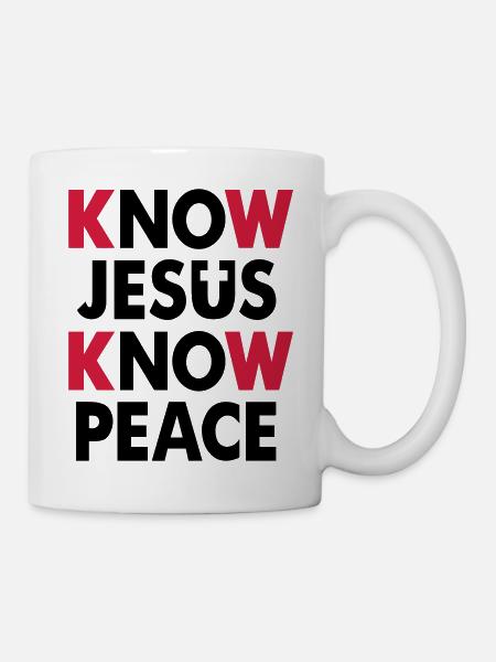 Connaître Jésus - Connaître la paix - Mug blanc - blanc