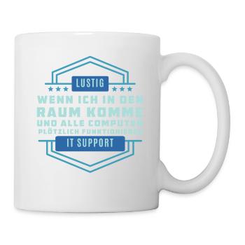 Lustigen Technologiespruch - Tech Support - Tasse - Weiß - Rechts