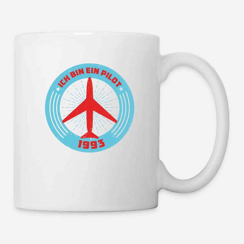 Großen Flugzeug - Flugzeug Pilot - Tasse - Weiß