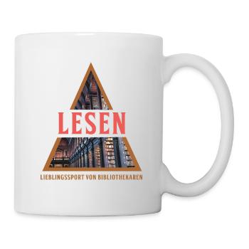 Bücherstapel - Bibliothekar - Tasse - Weiß - Rechts