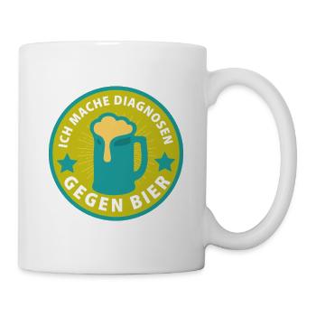 Ich Mache Diagnosen Gegen Bier - Doktor - Tasse - Weiß - Rechts