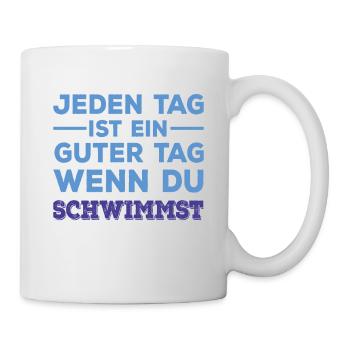 Lustigen Schwimmerspruch - Schwimmen - Tasse - Weiß - Rechts