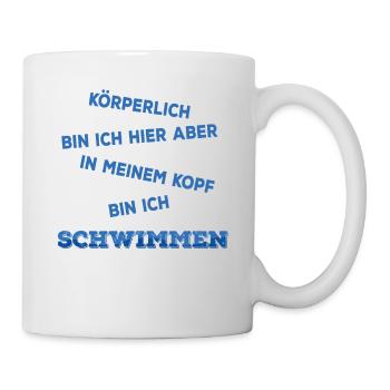 Stolzen Schwimmerspruch - Schwimmen - Tasse - Weiß - Rechts