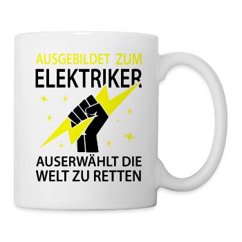 Elektriker Lehrling Meister - Tasse - Weiß - Rechts