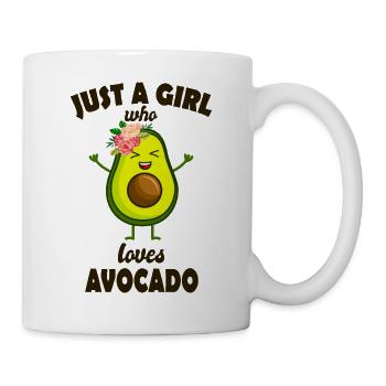 Avocado Mädchen - Tasse - Weiß - Rechts