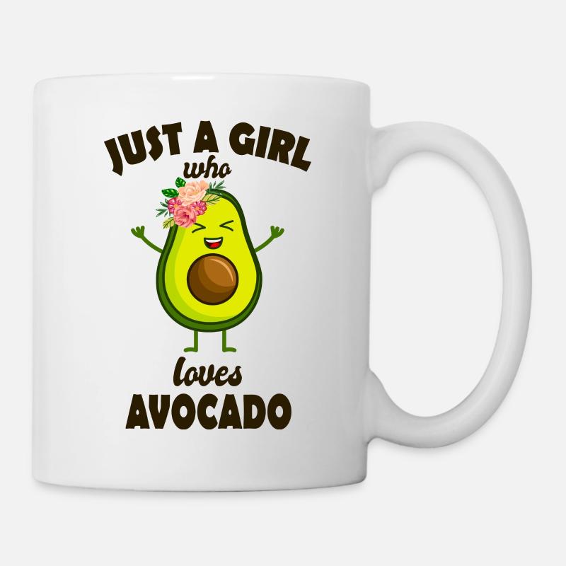Avocado Mädchen - Tasse - Weiß