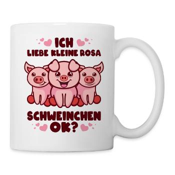 Süße Schweinchen - Tasse - Weiß - Rechts
