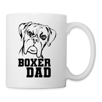 Boxer Papa Hund - Tasse - Weiß - Rechts