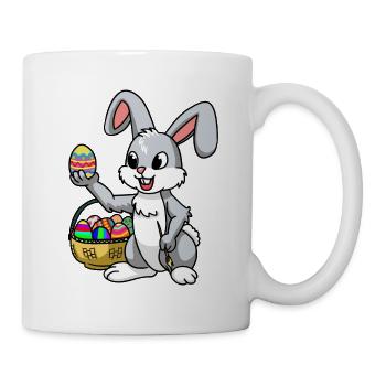 Osterhase Pâques oeufs Oeufs Joyeuses Pâques Enfant - Mug blanc - blanc - Droite