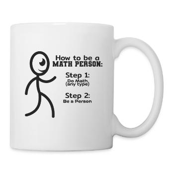 Mathe Person Lustig - Tasse - Weiß - Rechts