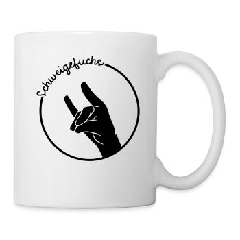 Schweigefuchs Lehrer Pädagoge Geschenk - Tasse - Weiß - Rechts
