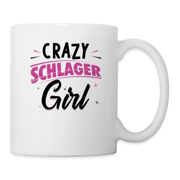 Crazy Schlager Girl - Frau Mädchen - Tasse - Weiß - Rechts