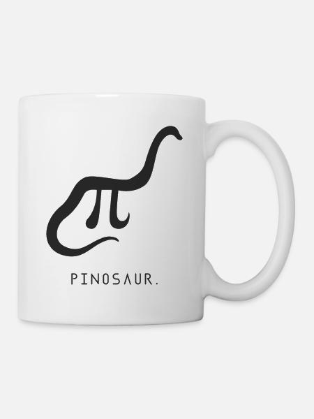 Pi Dinosaurier Mathe - Tasse - Weiß