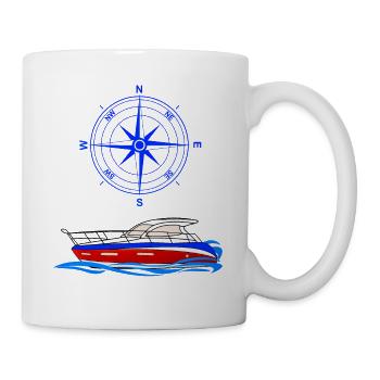 Compas pour bateaux - Mug blanc - blanc - Droite