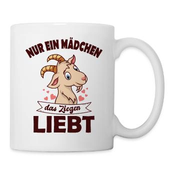 Ziegen Mädchen - Tasse - Weiß - Rechts