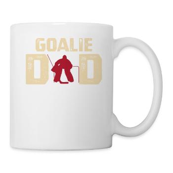 Chandail de la fête des pères de papa gardien de hockey sur glace - Mug blanc - blanc - Droite