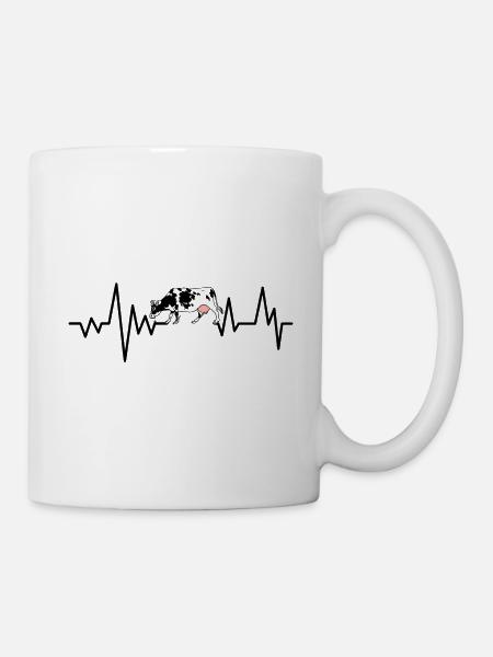 Battement de coeur de vache - Mug blanc - blanc