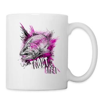 Zone de truite - Mug blanc - blanc - Droite